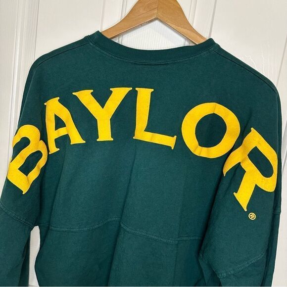 Spirit Jersey Baylor University Dark Green Yellow Longsleeve Sz M Waco College - Picture 2 of 8